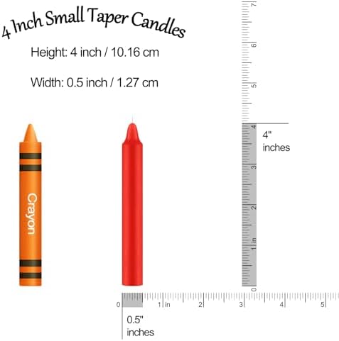 Tobeape 24 Pack Red Spell Chime Candles, 4" Unscented Mini Taper Candles - Image 2