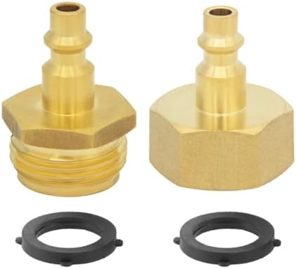 Hooshing 2PCS Winterize Blowout Adapter 1/4" Quick Connect Plug to 3/4" GHT by Hooshing
