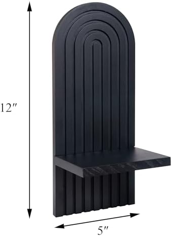 Yorkmills Sconces Wall Decor Set of 2, Wall Candle Holder Black Wall Art - Image 6