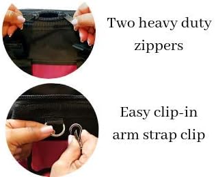 18-Inch Multi-Purpose Zip-Top Pink Storage Wide Mouth Tool Bag Organizer. Great for Home Improvement/Contractors Tools. Heavy Duty Storage Pockets and Shoulder Strap.