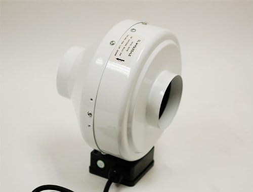 Grow1 Inline Duct Fan 4 Inch 171 CFM High Output Ventilation Fan for Exhaust or Intake with Mounting Kit and Cord