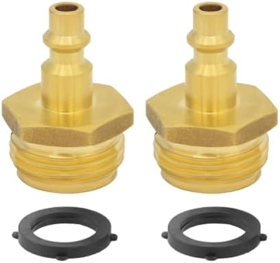 Hooshing 2PCS Winterize Blowout Adapter 1/4" Quick Connect to 3/4" GHT Male by Hooshing