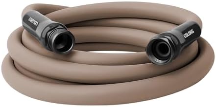 Flexzilla Colors Lead-In Garden Hose 5/8in. x 10ft., Lightweight All-Weather Water Hose, Durable and Flexible, Leak-Free Connections, Brown Mulch by Flexzilla
