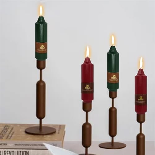 Dripless Taper Candles Red Candlesticks,5inches Short Tapered Candle Green Candle Sticks Christmas Dinner Candles for Home Decor Home Weddings Festive Seasons Holiday,7-RG - Image 4