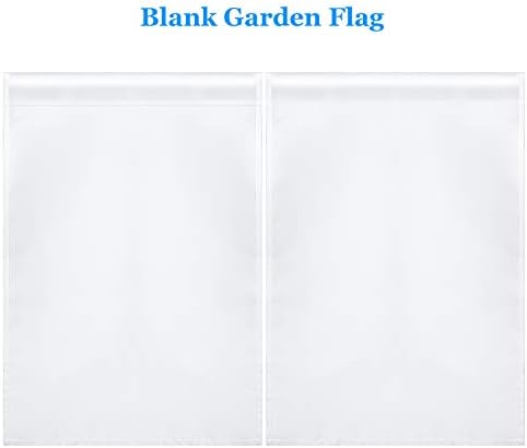 Sublimation Garden Flag Blank Bulk 12x18inch Sublimation Banner Blank Polyester Flags DIY Canvas Sign for Garden Lawn and Yard Courtyard Outside Decoration(12 Pieces)