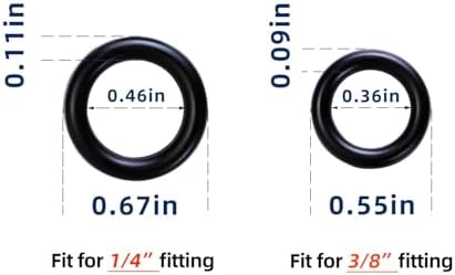 TKYPZY 40 Pack Power Pressure Washer O-Rings for 1/4" & 3/8" Quick Couplers - Rubber, High Temp, Easy Install, Black, 20x1/4" & 20x3/8" - Image 6