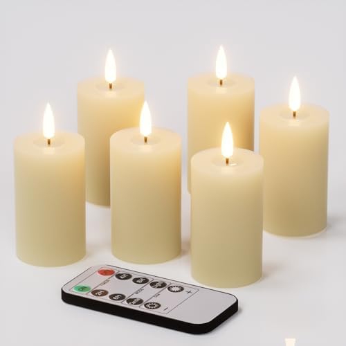 Votive Flameless LED Candles Battery Operated with Remote Timer, Ivory by KunSwennLife
