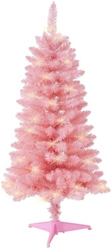 Pre-Lit Artificial Christmas Tree 4Ft, Battery Operated Desktop Xmas Tree with 70 LED 210 Branch Tips Mini Christmas Tree Decoration Indoor Outdoor by HomeKaren