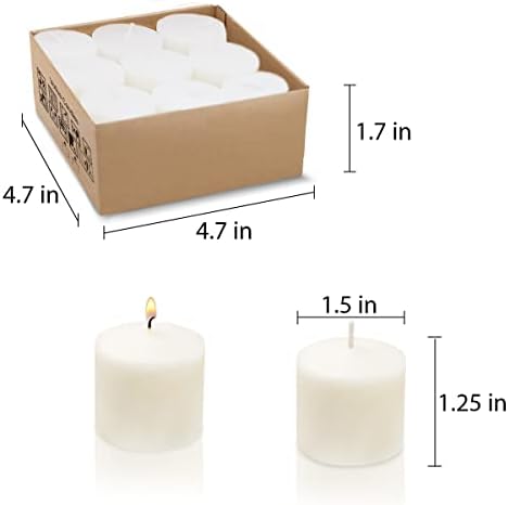 8 Hour Ivory Votive Candles for Weddings Party Spa & Emergency, Set of 9 Unscented Bulk Candles for Restaurants & Home Decoration, 1.25 Inch, 9 Pack - Image 7