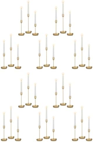 NUPTIO Taper Candle Holders for Centerpiece: Gold Candlestick Holders Bulk by Nuptio