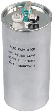 473731Z Heat Pump Dual Run Capacitor 80+7.5 uF 440V AC 50/60Hz | Replacement Capacitor Compatible with Pentair UltraTemp Pool Spa Heat Pump,Heat Resistant and Easy Installation