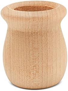 Bean Pot Candle Cups, 1-5/8 Inch, 29/32 Inch Hole, Pack of 25 Unfinished Wood Candle Holders, Wood Turnings for Crafts, by Woodpeckers - Image 5