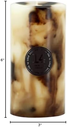 Lulu Candles - Jasmine, Oud & Sandalwood (3x6 Pillar Candle) - Highly Scented Premium Candles in Gifable Box for Home and Office - 100% Cotton Wick - Slow Burning & Long Lasting - Image 3