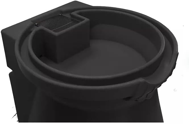 Rain Wizard Decorative Urn Rain Barrel, Durable polyethylene Resin, with Brass Spigot, Flat-Back Design,Perfect for Gardening Any Home (Black, 65 Gallon)
