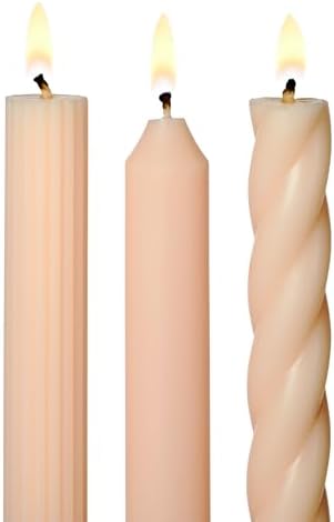 Illume Beautifully Done Unscented Assorted Candle Tapers 3-Pack, Blush Pink - Image 2
