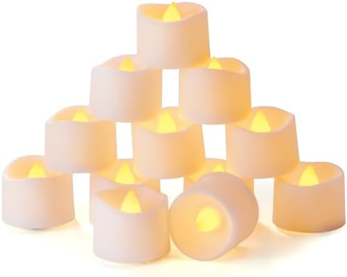 Homemory 24-Pack Battery Tea Lights with Timer Built in, Auto-On 6H Daily by Homemory