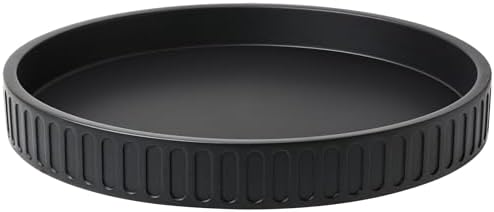 12in Decorative Tray for Coffee Table Tray Decor, Black 100% Solid Concrete Decorative Round Tray for Kitchen, Living Room, Home Decor by KULEDM