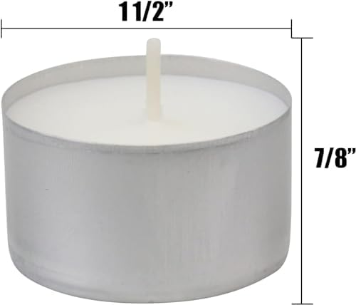 Stonebriar 100 Pack Unscented 8 Hour Extended Burn Time Tea Light Candles, White, 100 Count - Image 5