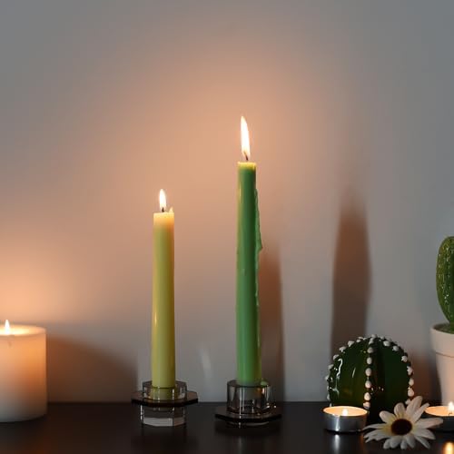 Kitcom Taper Candle Holders Pack of 2, Small Cute Candle Holders for Table Centerpiece, Home Decor and Party, Brown - Image 5