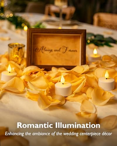 Homemory 12-Pack Rechargeable Tea Light Candles with Remote, 2/4/6/8H Timer - Image 2