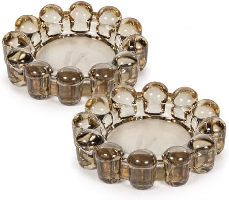 Alice Lane Home Collection Original Smoky Small Bubble Candle Dish 2-Pack by AliceLaneHomeCollection