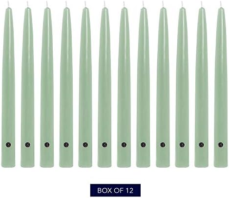 Colonial Candle Unscented Taper Candle, Handipt Collection, Colonial Classic Green, 12 in, Pack of 12 - Up to 10 Hours Burn - Image 2