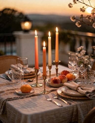 Viyffo Taper Candles, 12 Inch, 20 Pack, Orange – Unscented, Smokeless Design, Up to 8-Hour Burn – Tall Candlesticks for Table Decor, Weddings & Dinners - Image 6