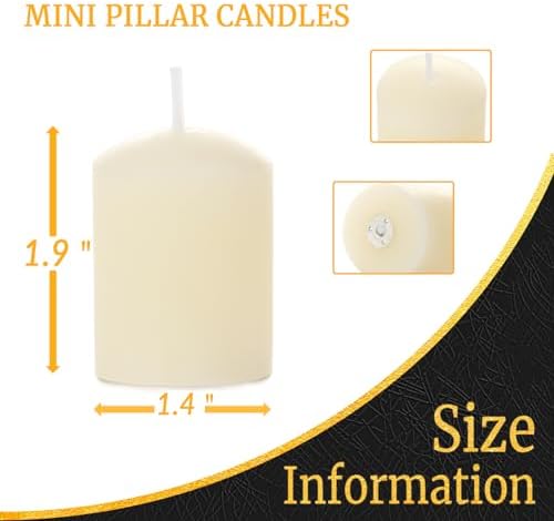 18 Pcs 100% Pure Beeswax Votive Candles Bulk - Unscented, Drippless, Smokeless Natural Beeswax Candles for Family Party and Birthday Gift (Ivory) - Image 2