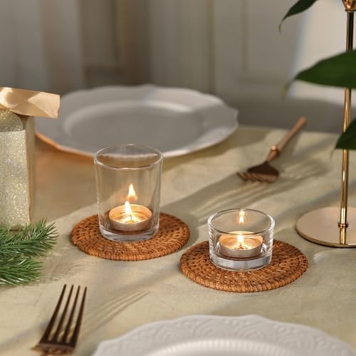 72pcs Clear Assorted Votive Candle Holders, Glass Candle Holder for Wedding Decor, Tealight Candle Holder for Table Centerpiece, and Party Decor - Image 3