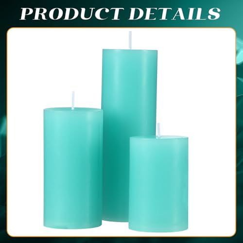 Shihanee 3 Pillar Candle and Holder, S, Lake Blue - Image 2