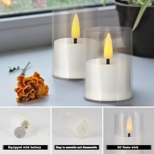 24 Pack Flameless LED Tealights, Battery Operated Acrylic Candles with Timer & Flickering Warm White, Smokeless Safe Tea Lights for Home Decor, Weddings, Parties, Restaurants & Holiday Displays - Image 5