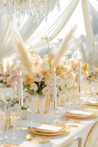 Gold Candlestick Holders Bulk, Taper Candle Holders 27Pcs, 3 Heights - Image 5