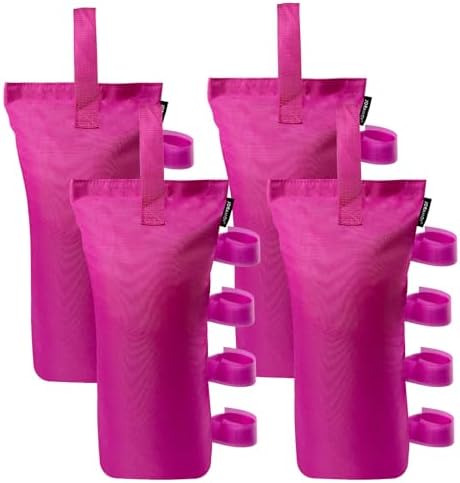 Joramoy Tent Weights SandBags 120LBS for Canopy Leg Set of 4, Pink NO Sand by Home