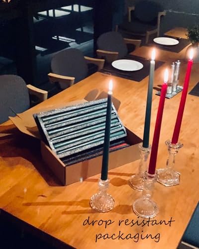 Tall Taper Candles Christmas Long Candlesticks 12 inch red Green Candle for Wedding Advent Home Decor Dinner Christmas，Set of 12,red Green - Image 5