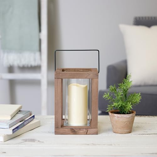 Zingz & Thingz Wooden Candle Lanterns, Decorative Light Home Decor, 9" Tall, Rustic Garden - Image 5