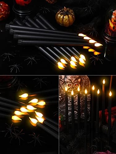 Treela Battery Operated LED Taper Candles,Basic,11 Inch,Black - Image 4