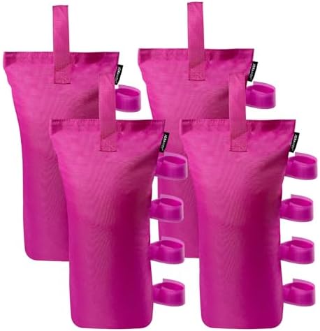 Joramoy Heavy Duty Canopy Weight Bags(150LBS) Set of 4, Pink(Without Sand) by Home