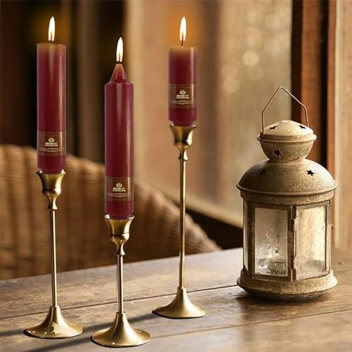 Taper Candles Red Candlesticks,7Inches Short Tapered Candle Unscented Candle Sticks Dripless Candles for Dinner Decor Housewarming Gift Idea,4pcs (18D4PC-RED) - Image 6
