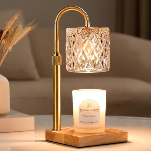 Amber Candle Warmer Lamp with Timer,Wax Melt Warmer Housewarming Gifts by Hong-in