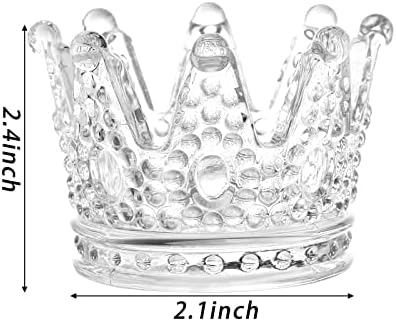 SOUJOY 18 Pack Tealight Candle Holder, Glass Crown Candle Holder, Crystal Votive Candle Stand for Dining Table Centerpiece Home Decor Wedding Part - Image 2