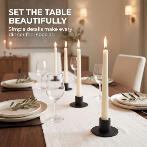 4Pcs Black Retro Candle Holders, Candlestick Holder - Image 5