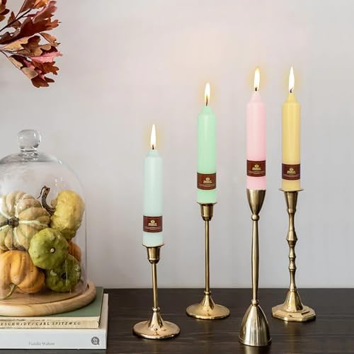 Pastel Candy Colored Taper Candle Candle Sticks, Cute 7 Inch Mini Pillar Candles Taper Candles, 4PCS Handmade Unscenteds Candlesticks for Festive, Party, Spell, Wedding, Home Decor - Image 6