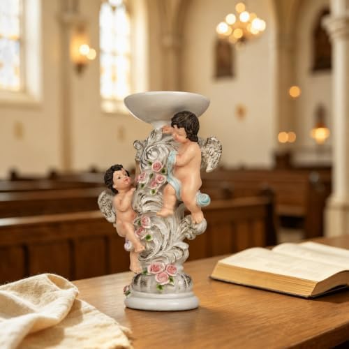 Angels Candle Holder Resin Figurine Elegant Table Decor Unique Home Gifts - Image 5