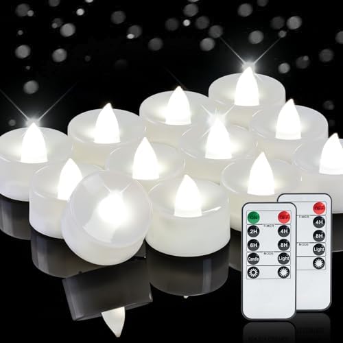 Homemory 24-Pack Remote Flameless LED Battery Tea Light Candles, 400+Hrs by Homemory