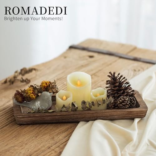 Romadedi Wooden Decorative Tray Candle Holder - Image 4