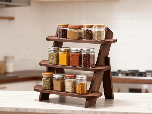 Wooden Display Stand, Tiered Cupcake Stand, 3 Tier Display Stand Riser - Image 3