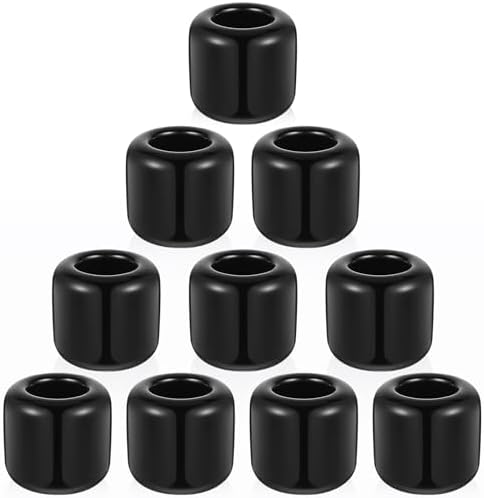 Suclain 10 Pcs 0.7 Inch Chime Candle Holder Small Candle Holders Ceramic Holder for Rituals, Spells, Vigil, Altar, Witchcraft, Wiccan Supplies (Black) by Suclain