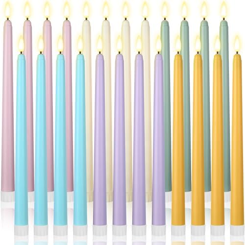 Macarrie 24 Packs Flameless Taper Candles Battery LED 11",Spring Wedding by Macarrie