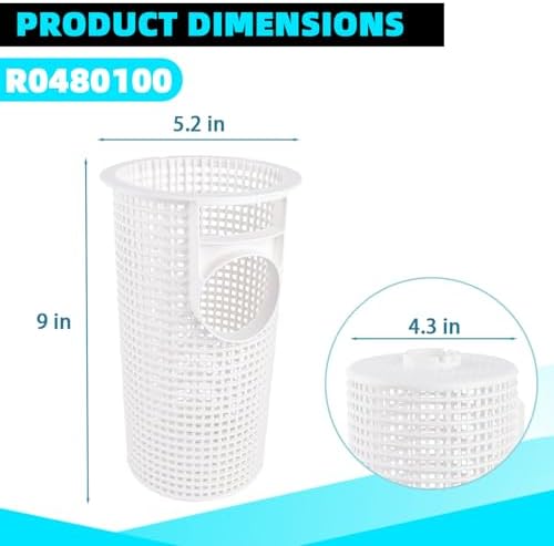 Pool Pump Debris Basket for Zodiac Jandy FloPro | R0480100 Precise replacement, Direct fit, Heavy‑duty plastic, Easy cleaning, Efficient debris inter, Equipment Protection
