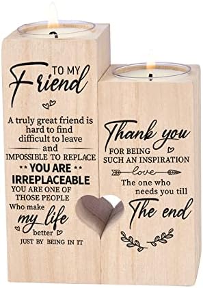 Best Friend Birthday Gifts for Women, Double-Sided Printing Candle Holders - Image 3